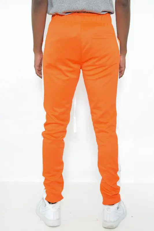 SLIM FIT SINGLE STRIPE TRACK PANTS - Image #3