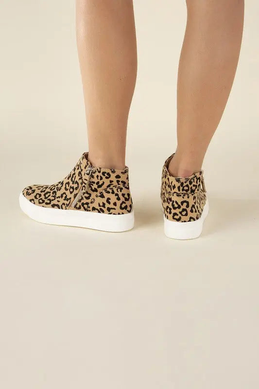 Route-S High Top Leopard Sneakers - Image #3