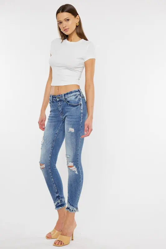 Mid Rise Ankle Skinny Jeans - Panther®