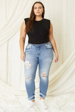 Plus Mid Rise Ankle Skinny Jeans - Image #1