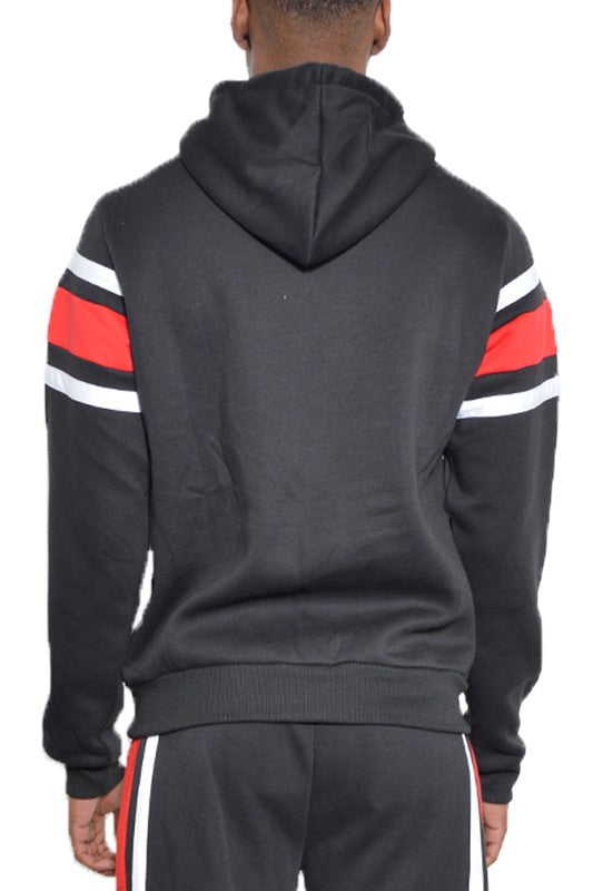 SOLID WITH THREE STRIPE PULLOVER HOODIE - Panther®