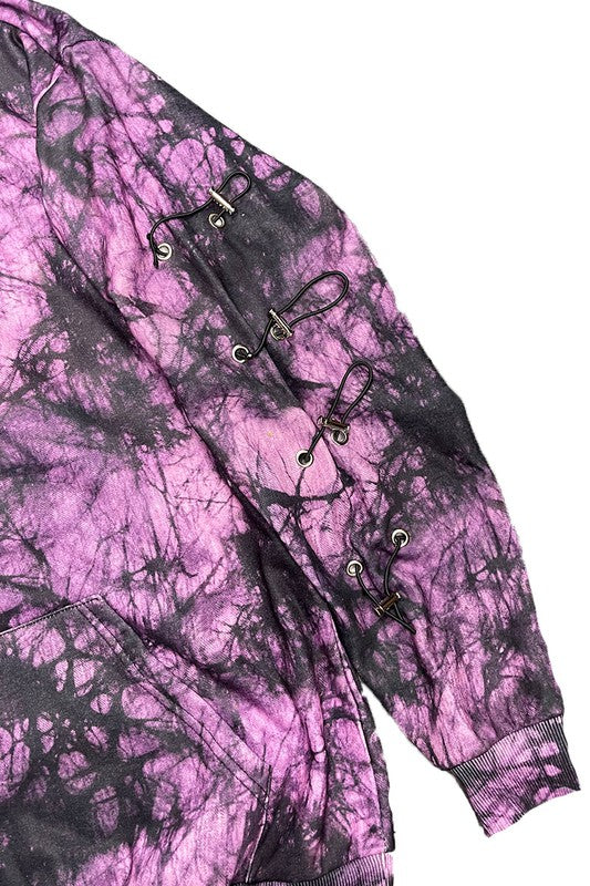 TYE DYE SLEEVE TOGGLE HOODIE AND SWEAT SET - Panther®