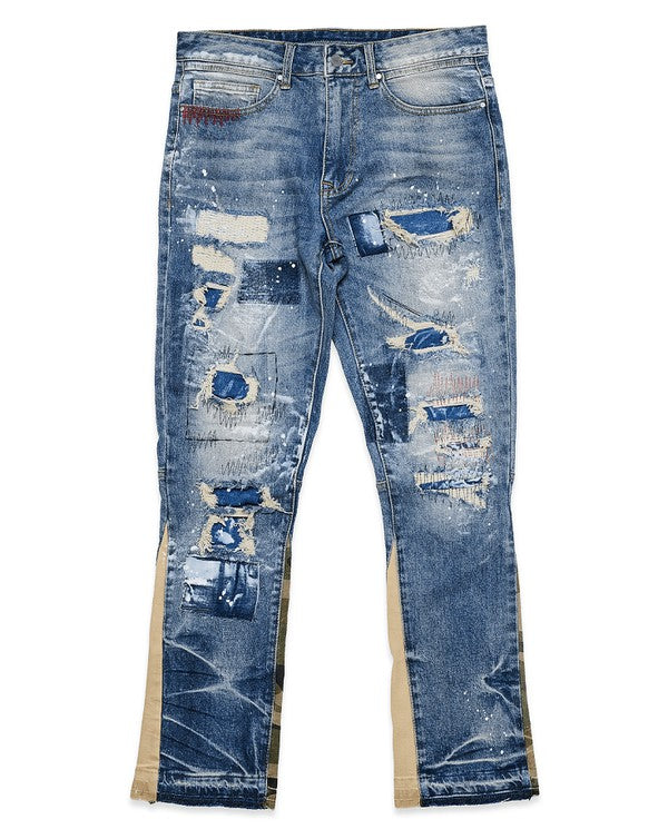 HEAVY RIP & REPAIR SLIM STRAIGHT DENIM - Panther®