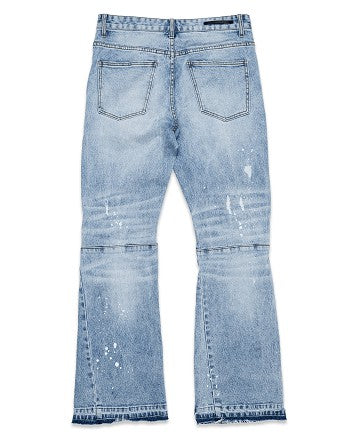 KNEE DESTROYED SLIM FLARE DENIM - Panther®