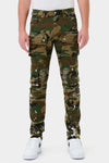 CAMO MULTI CARGO SLIM STRAIGHT PANTS - Panther®