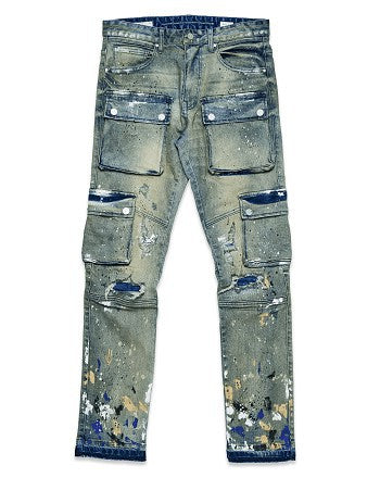 MULTI CARGO SLIM STRAIGHT DENIM - Panther®