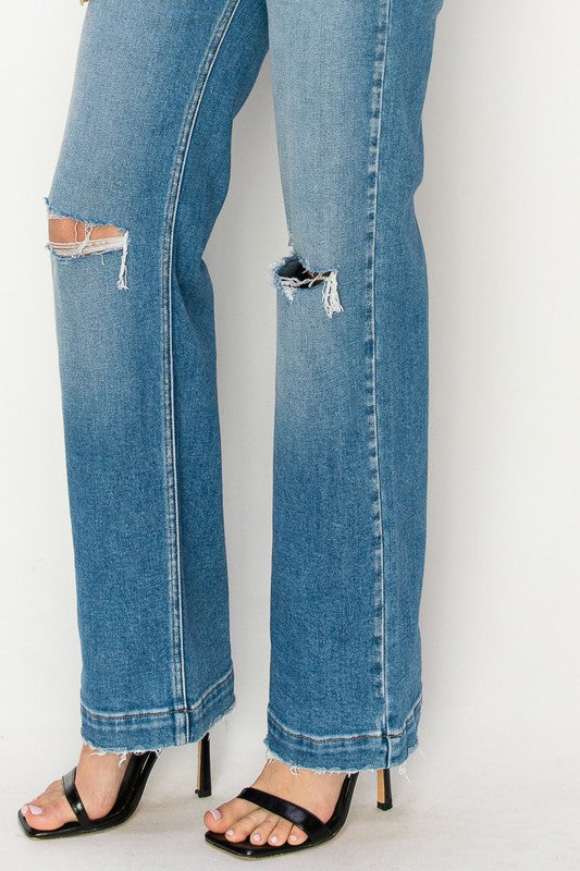 PLUS SIZE - HIGH RISE STRAIGHT LEG JEANS - Panther®