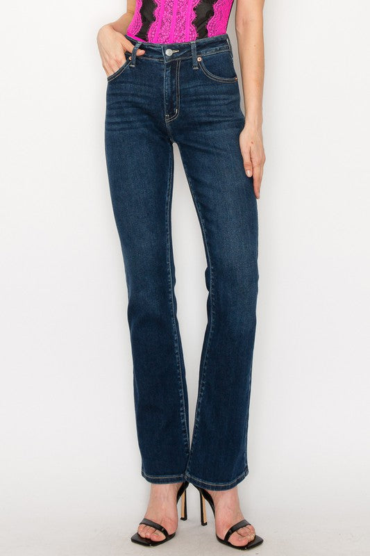 PLUS SIZE - HIGH RISE SKINNY BOOTCUT JEANS - Panther®