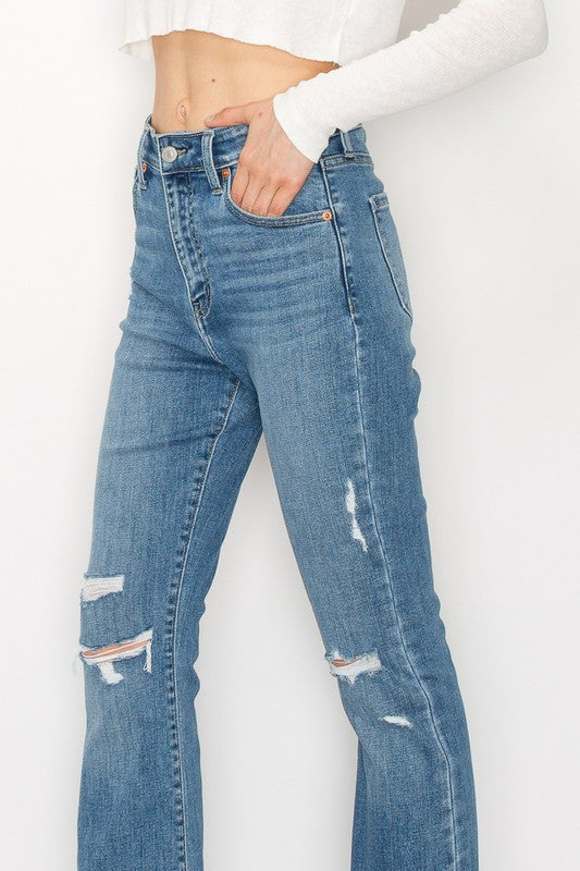 PLUS SIZE - HIGH RISE SKINNY BOOTCUT JEANS - Panther®