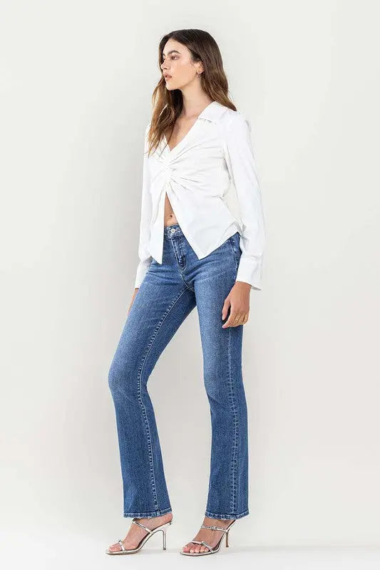 Low Rise Slim Bootcut Jeans - Image #6