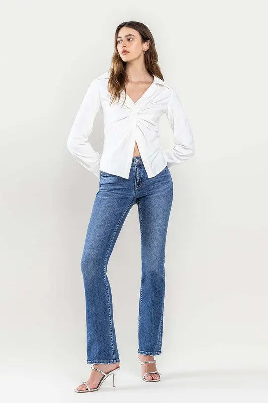 Low Rise Slim Bootcut Jeans - Image #5