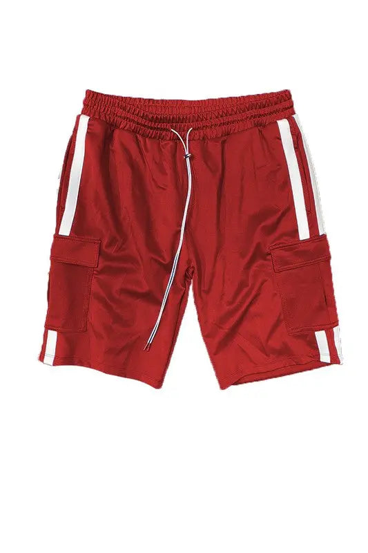 Two Stripe Cargo Pouch Shorts - Image #12