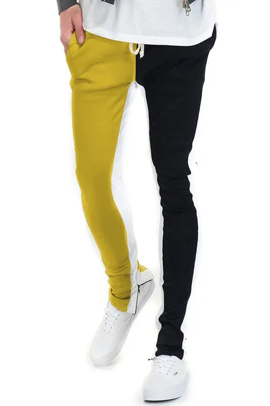 TWO TONE COLOR BLOCK TRACK PANT JOGGER - Image #17