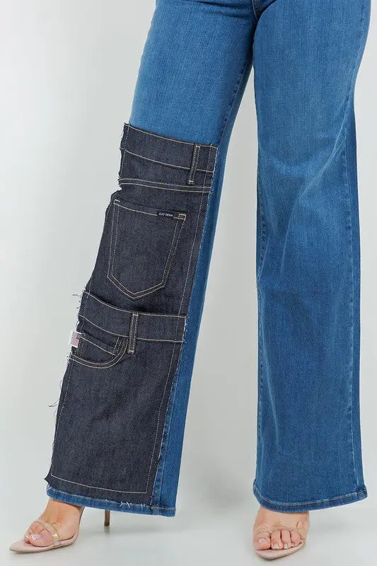 Janet Wide Leg jean in Medium Blue - Image #4