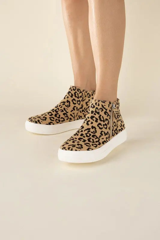 Route-S High Top Leopard Sneakers - Image #2