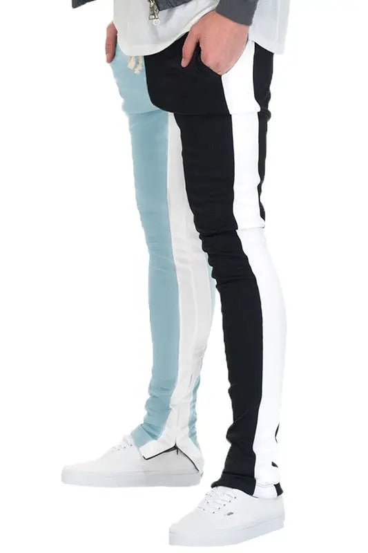 TWO TONE COLOR BLOCK TRACK PANT JOGGER - Image #15