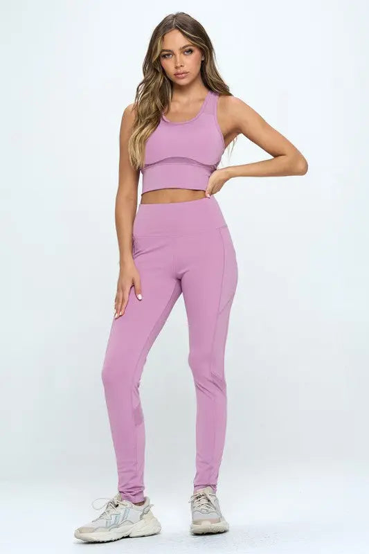 Women's Two Piece Activewear Set Cut Out Detail - Image #2