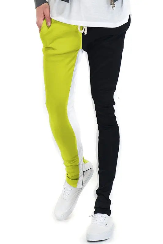 TWO TONE COLOR BLOCK TRACK PANT JOGGER - Image #5