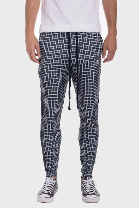 WEIV MEN'S Patterned Sweatpants with Side Stripe - Image #14