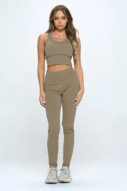 Women's Two Piece Activewear Set Cut Out Detail - Image #4