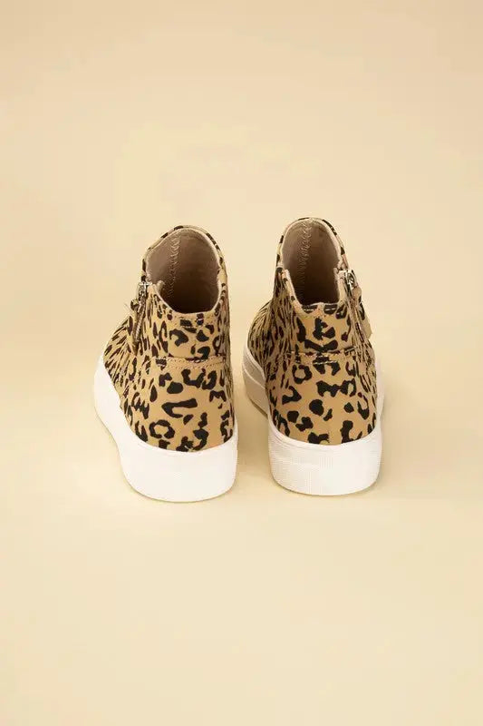 Route-S High Top Leopard Sneakers - Image #7