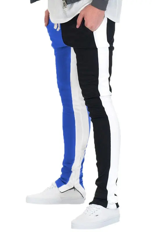 TWO TONE COLOR BLOCK TRACK PANT JOGGER - Image #12