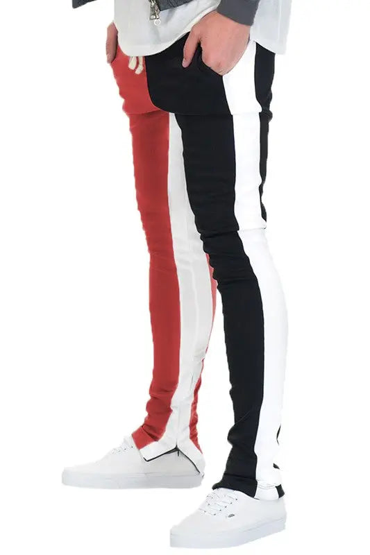 TWO TONE COLOR BLOCK TRACK PANT JOGGER - Image #9