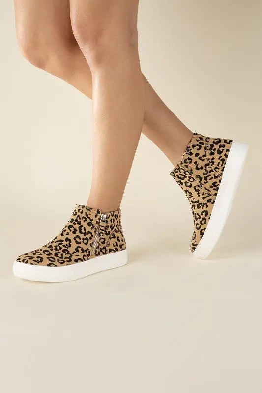 Route-S High Top Leopard Sneakers - Image #3