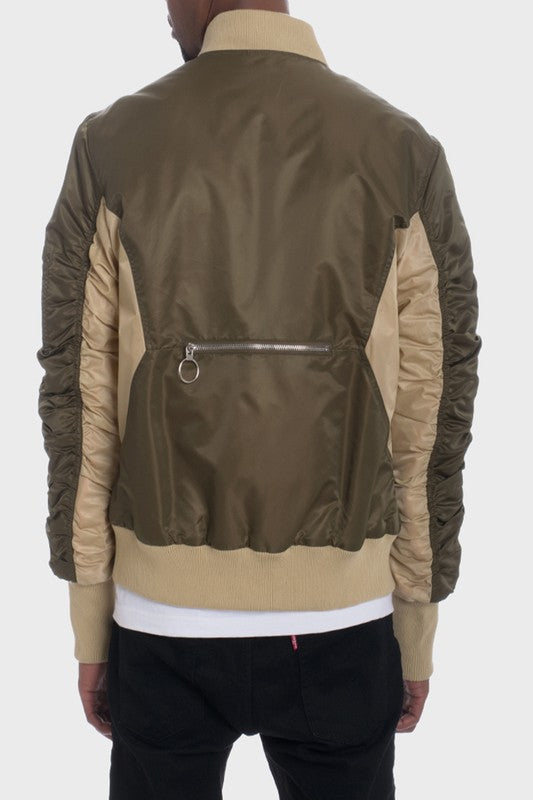 TWO TONE COLOR BLOCK BOMBER JACKET - Panther®