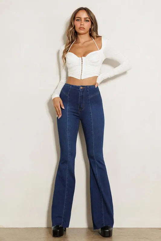 High Waisted Flare Jean - Image #3