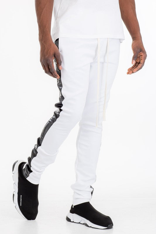 Leather Tape Track Pants - Panther®