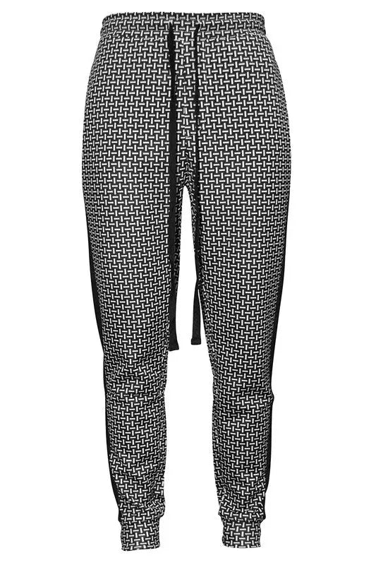 WEIV MEN'S Patterned Sweatpants with Side Stripe - Image #12