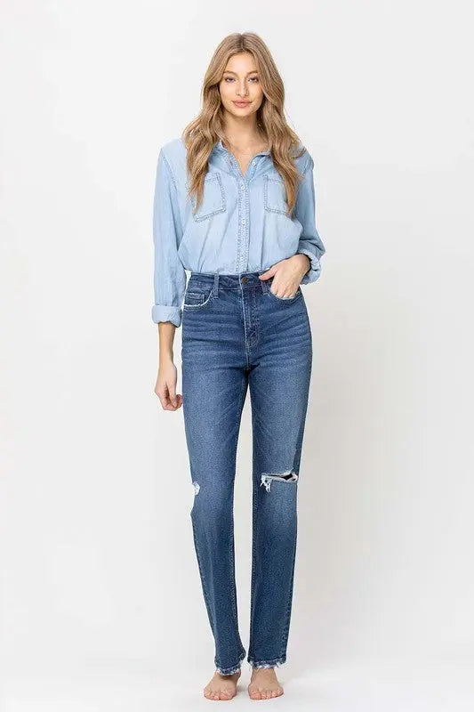 Super High Rise Straight Leg Jeans - Panther®