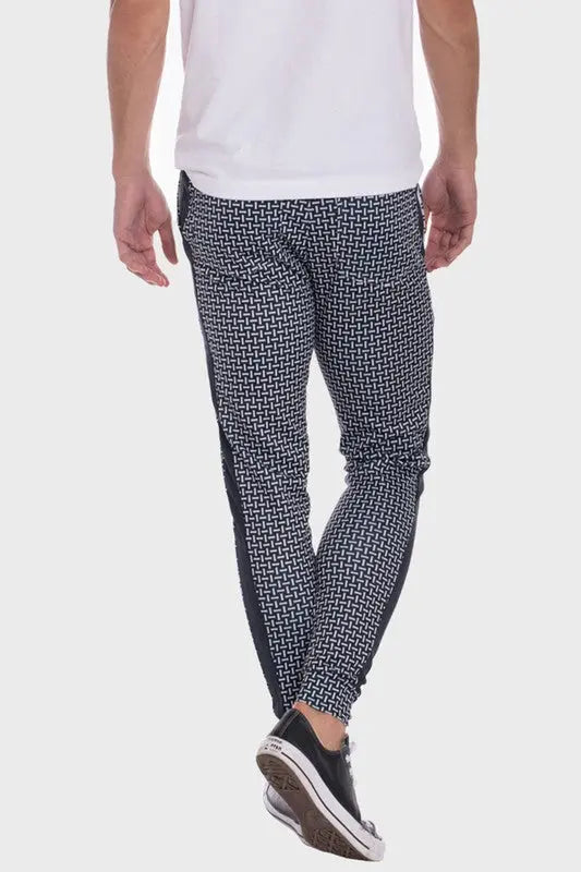 WEIV MEN'S Patterned Sweatpants with Side Stripe - Image #15