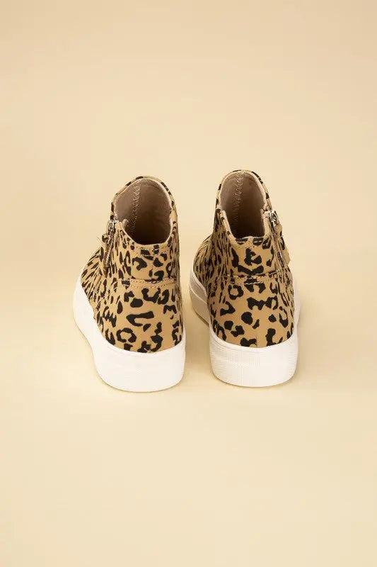 Route-S High Top Leopard Sneakers - Image #7