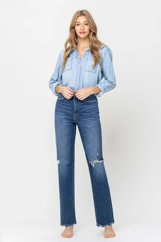 Super High Rise Straight Leg Jeans - Panther®