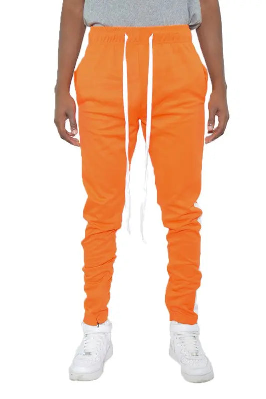 SLIM FIT SINGLE STRIPE TRACK PANTS - Image #2