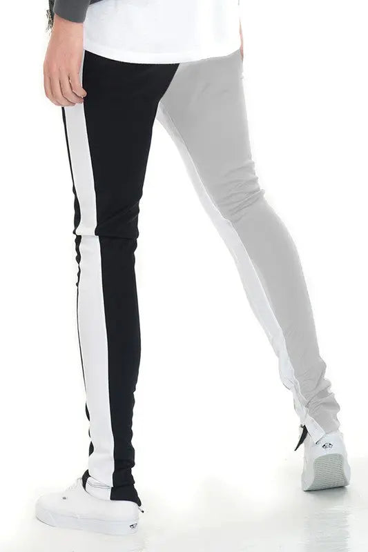 TWO TONE COLOR BLOCK TRACK PANT JOGGER - Image #1