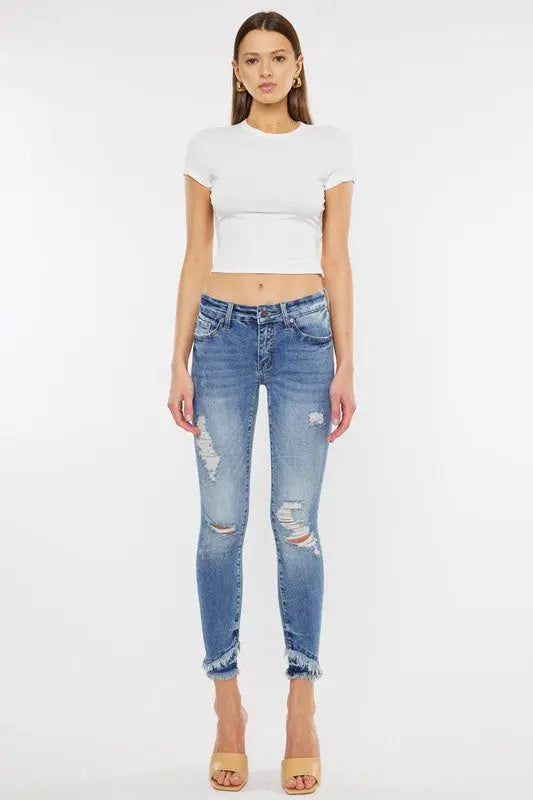 Mid Rise Ankle Skinny Jeans - Panther®