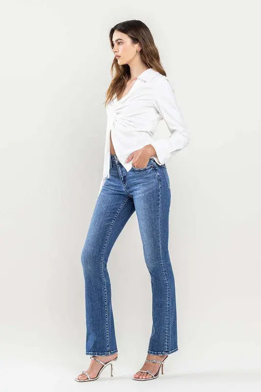 Low Rise Slim Bootcut Jeans - Image #7
