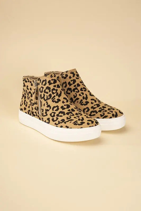 Route-S High Top Leopard Sneakers - Image #11