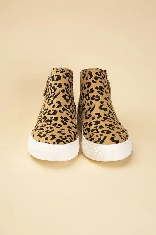 Route-S High Top Leopard Sneakers - Image #12