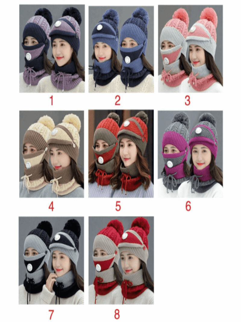 Women 3pcs Winter Hat  Set For The Cold Weather - Panther®