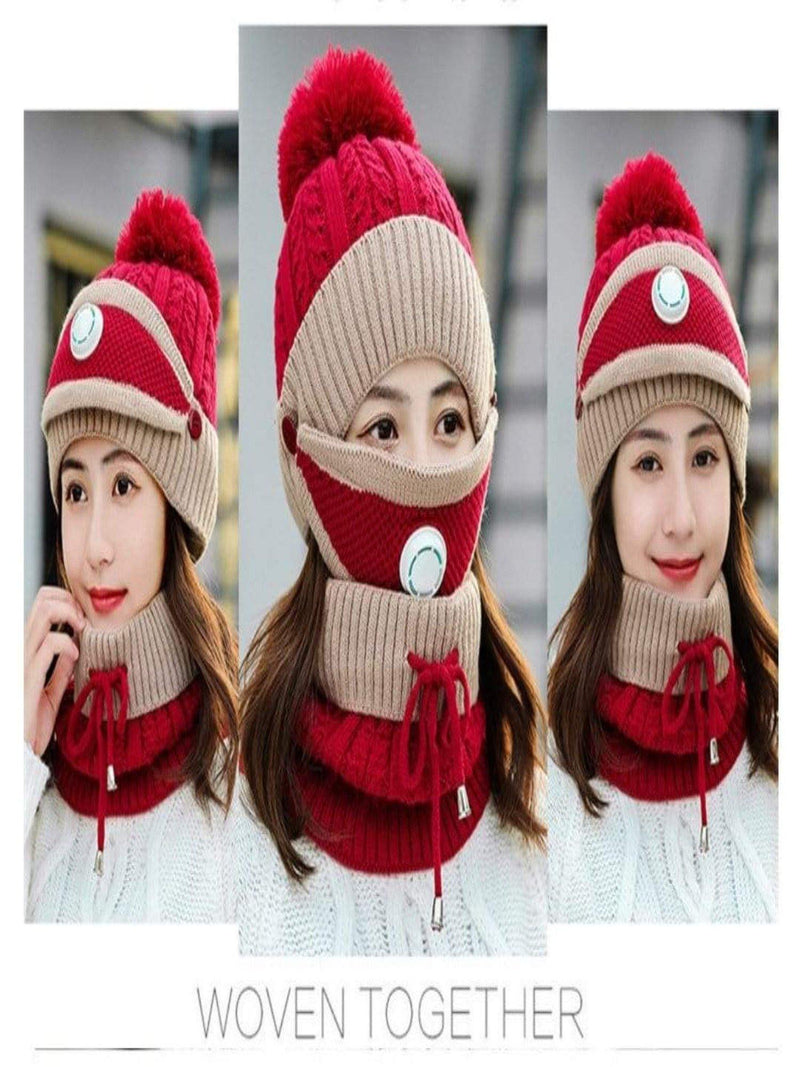 Women 3pcs Winter Hat  Set For The Cold Weather - Panther®