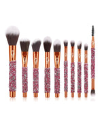 Panther Rhinestone  10 Pcs Makeup Brush Set - Panther®