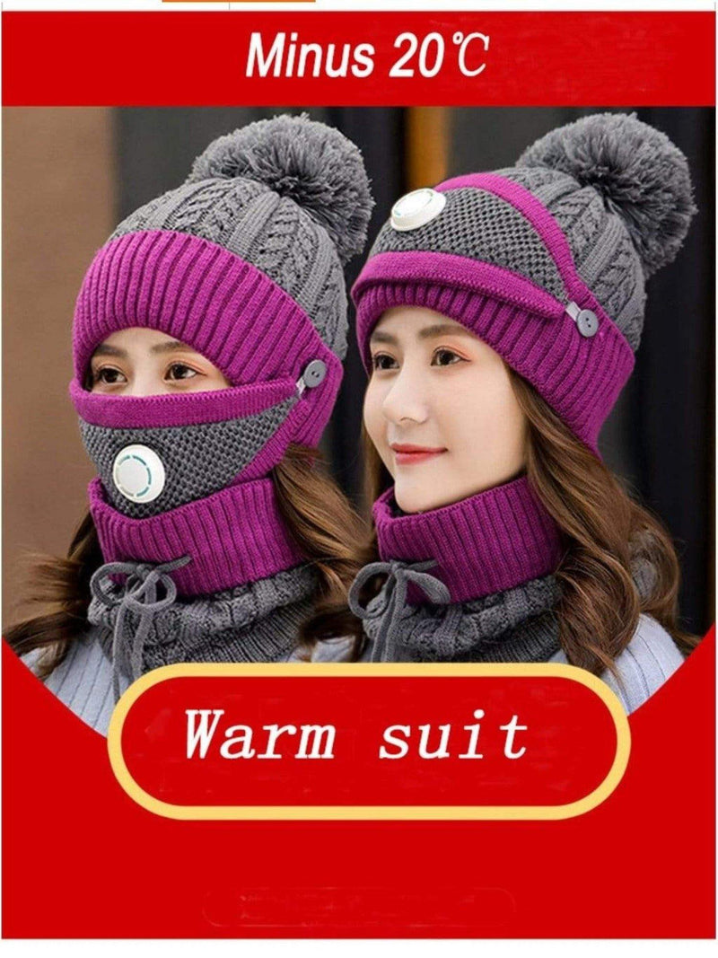 Women 3pcs Winter Hat  Set For The Cold Weather - Panther®