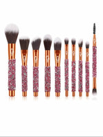 Panther Rhinestone  10 Pcs Makeup Brush Set - Panther®