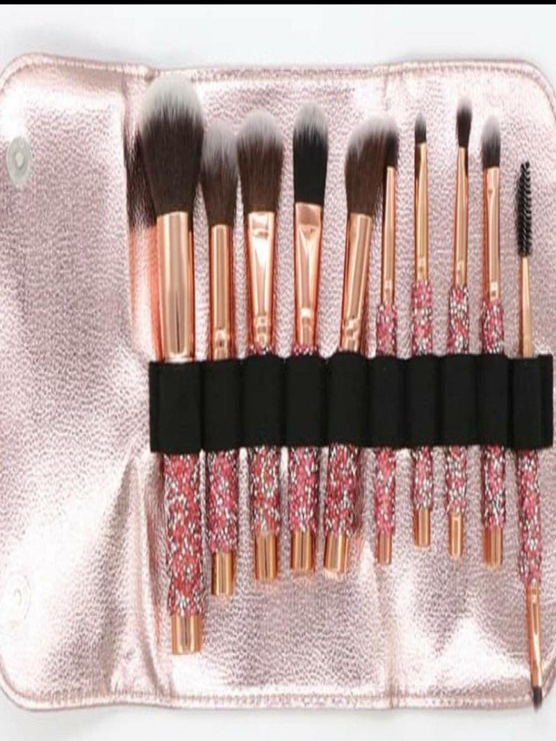 Panther Rhinestone  10 Pcs Makeup Brush Set - Panther®