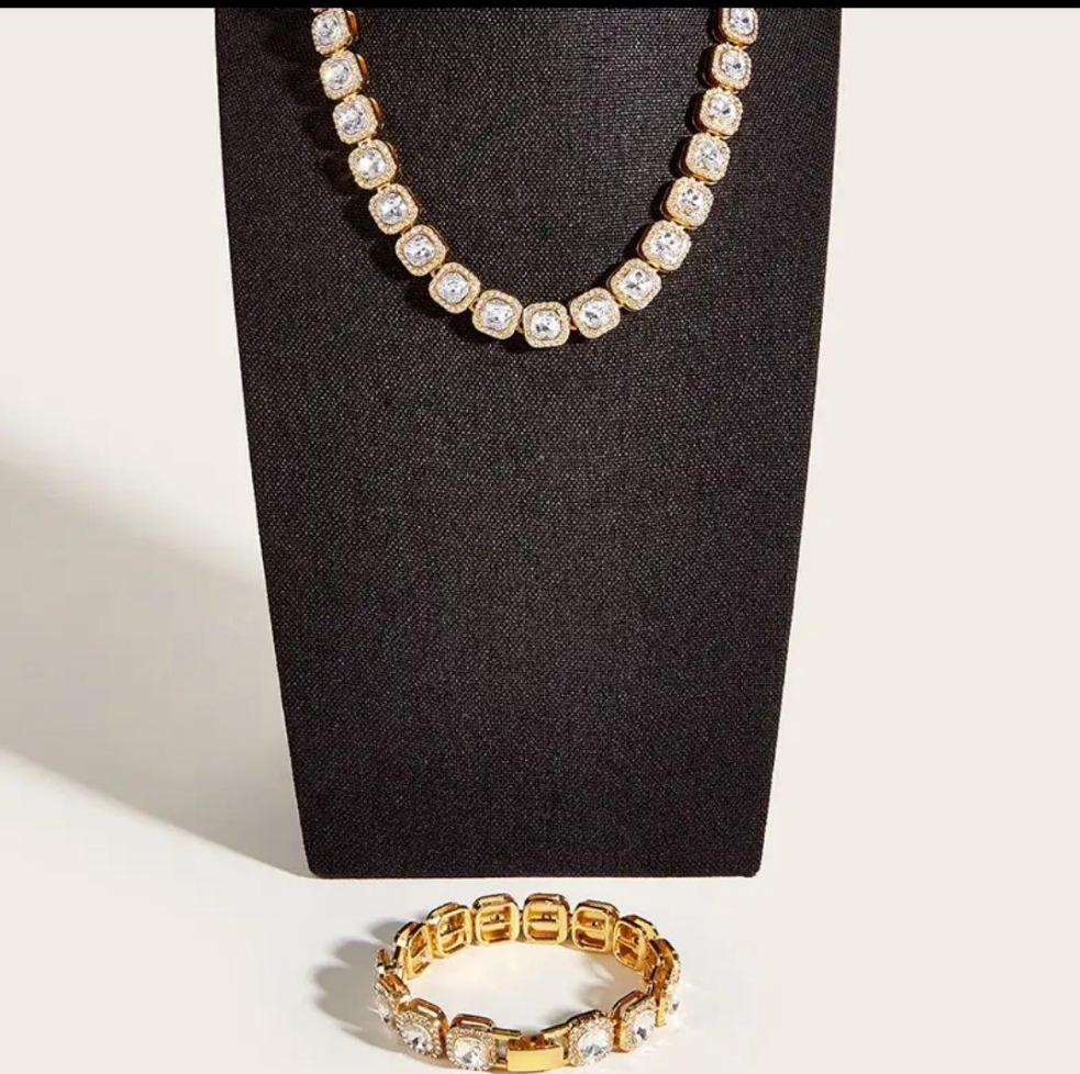 2pcs Men's Fashion Golden Necklace & Bracelet - Panther®